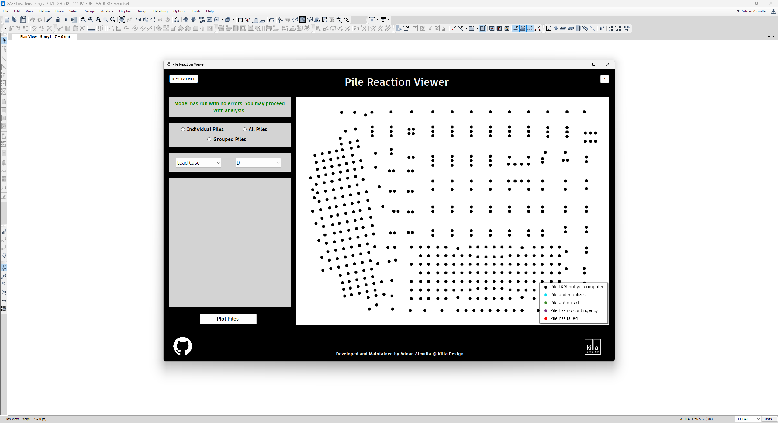 Pile Reaction Viewer
